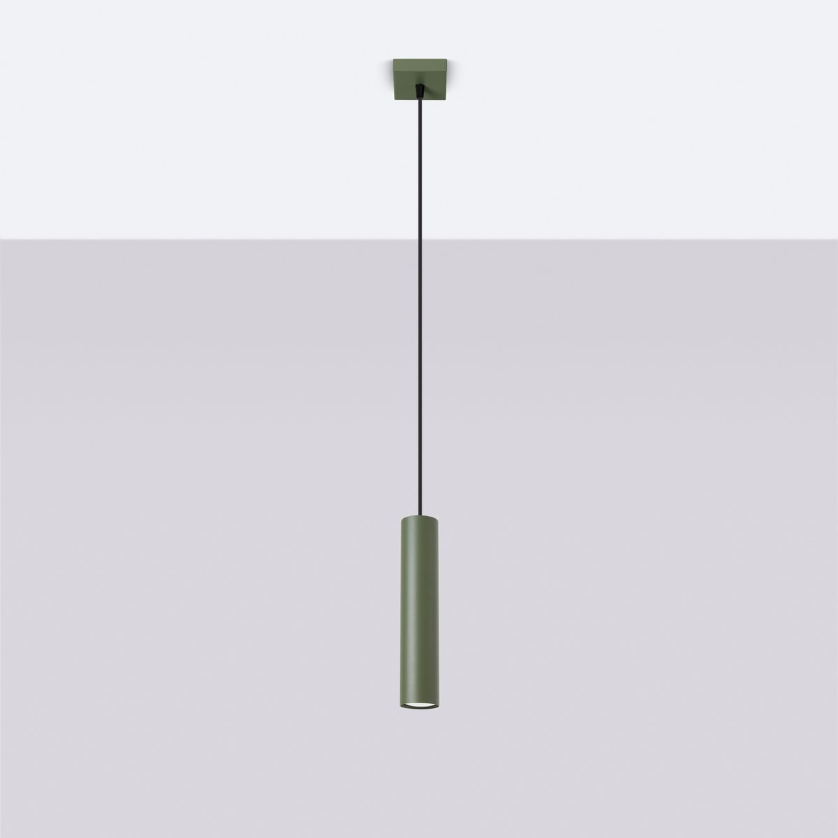 Suspension Acier Vert Olive GU10 1 Lagos vert, EDEN