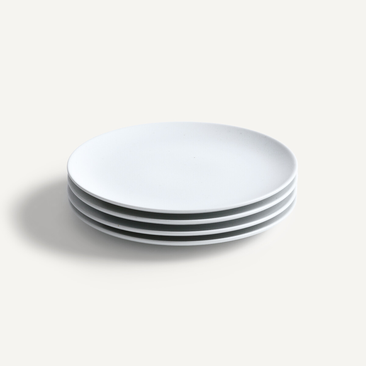 Set of 4 Rilka Enamelled Porcelain Dessert Plates white, AM.PM