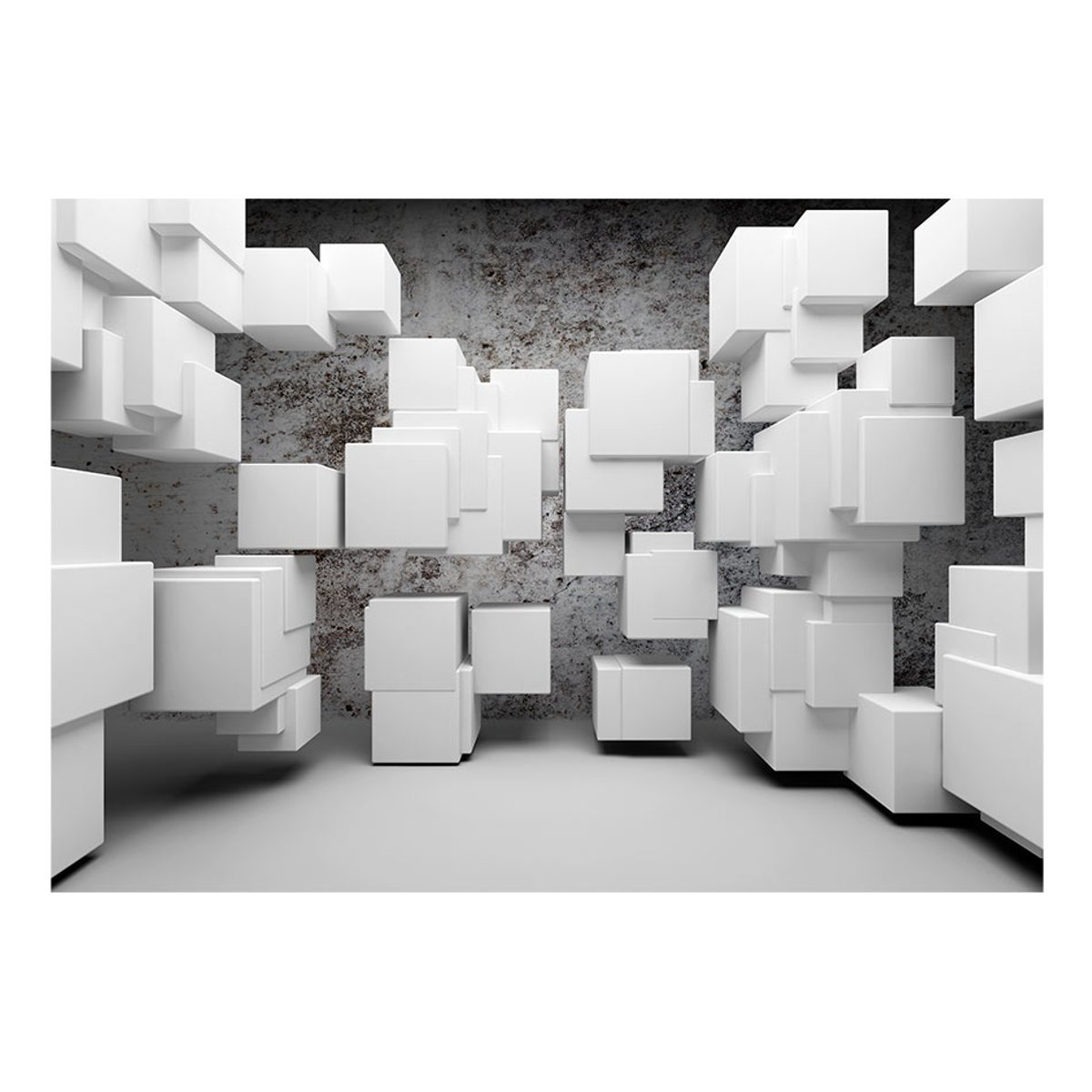 Papier peint intissé panoramique 3D et Perspective Urania gris / argent, EDEN