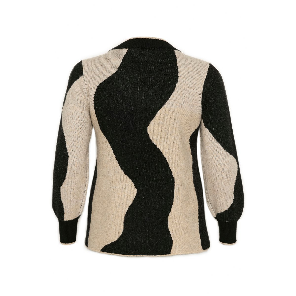 Knitted pullover noir abstract knit, KAFFE CURVE