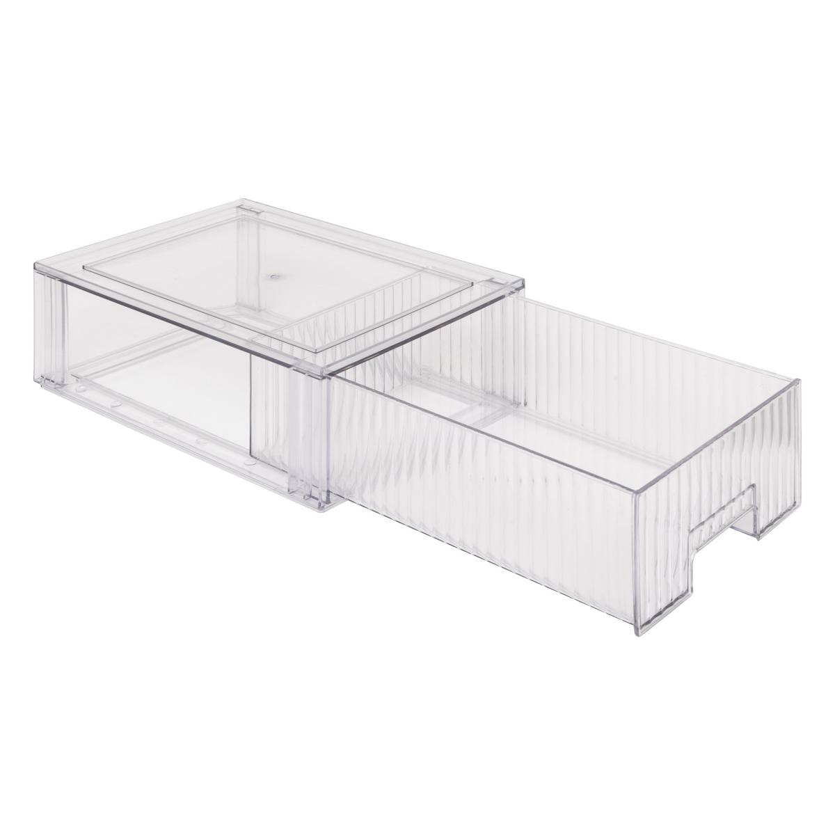 Rangement rectangulaire pour réfrigérateur STREAKS transparent, 5FIVE SIMPLY SMART