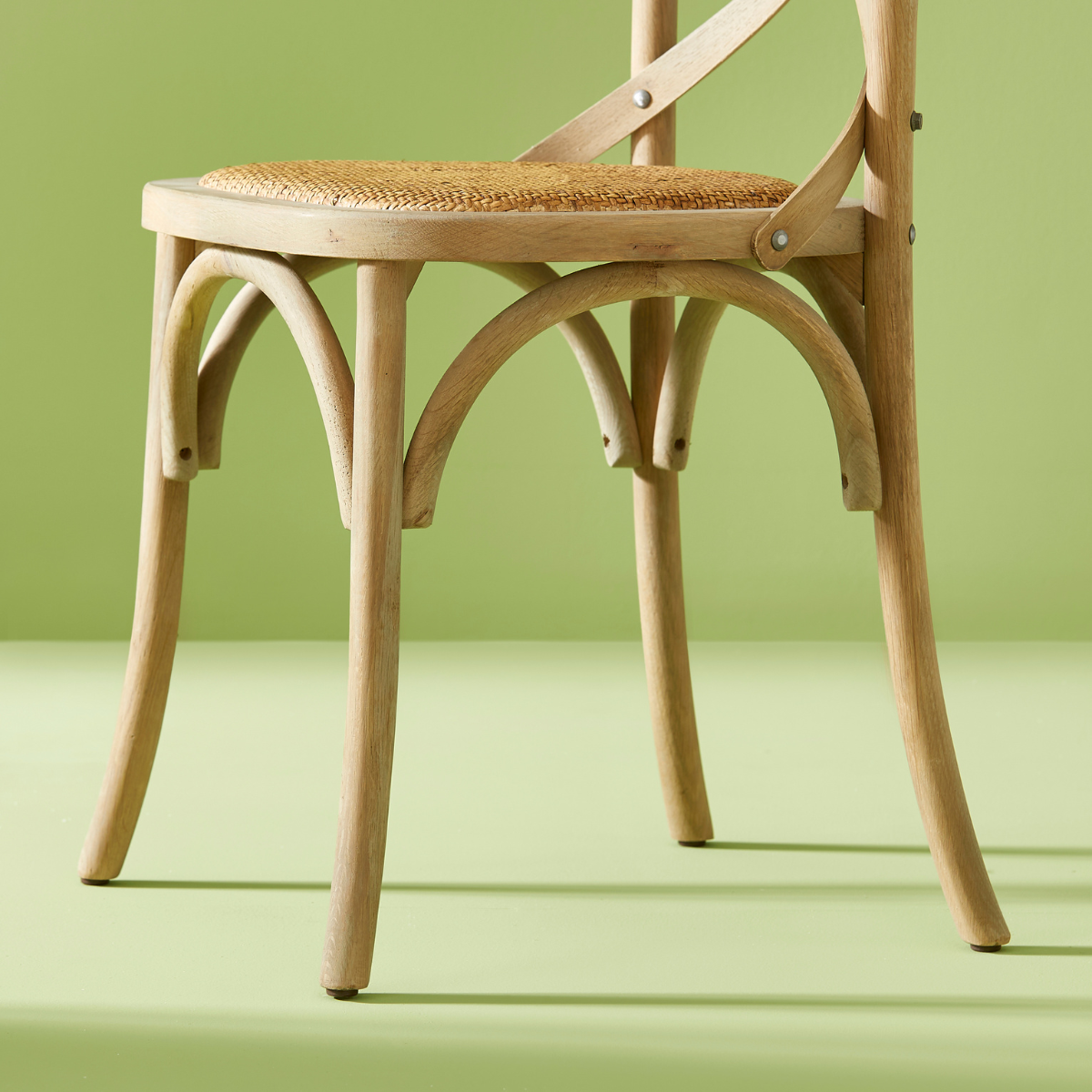 Lot de 6 chaises en bois massif et cannage L61 cm - BISTROT bois clair, SIGNATURE