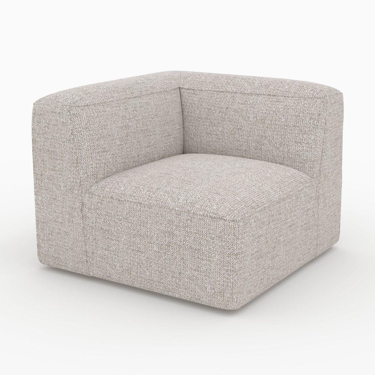 Angle interchangeable pour canapé modulable en tissu - HESTIA beige, MAISON PAVANE