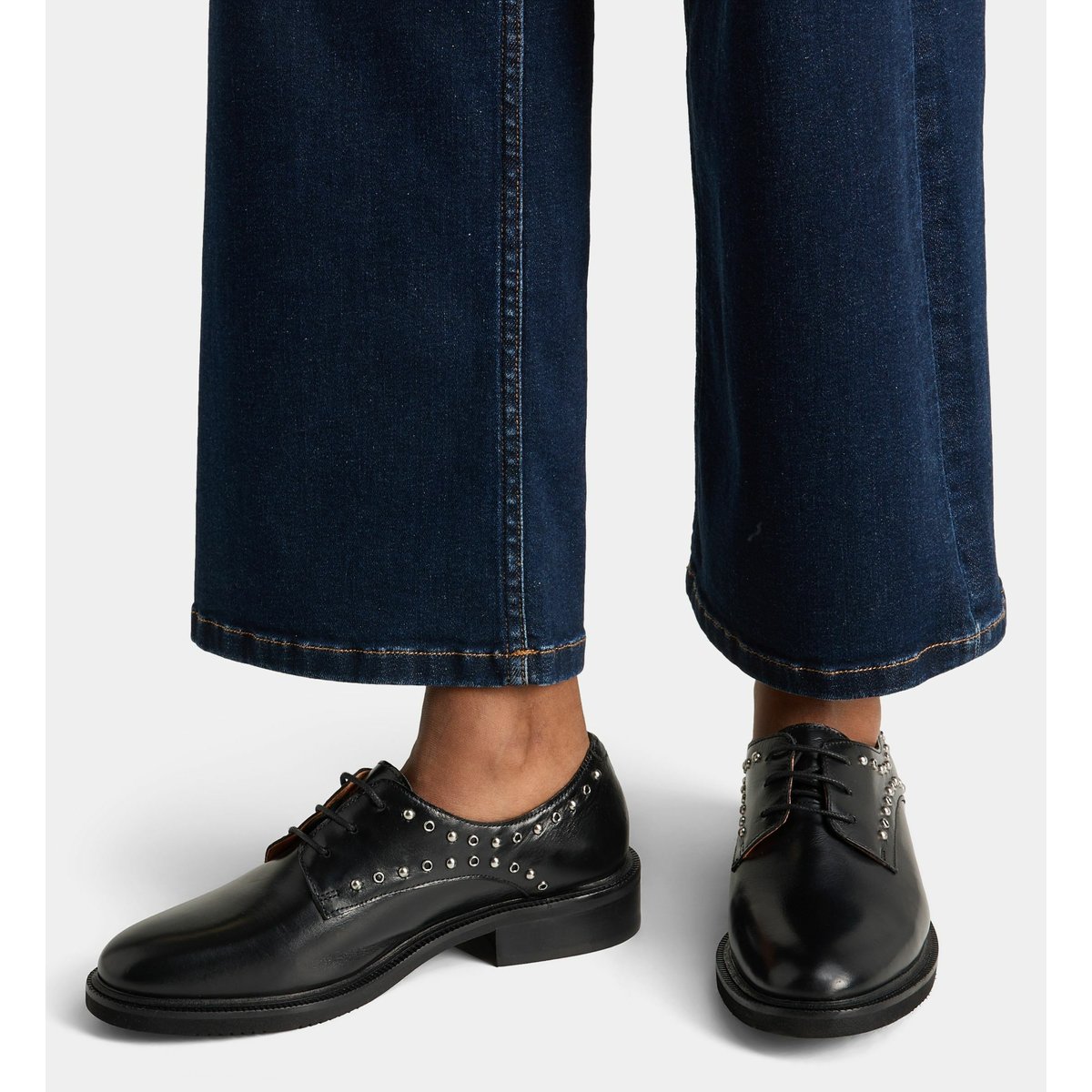 Derbies alexia studs cuir noir, GALERIES LAFAYETTE