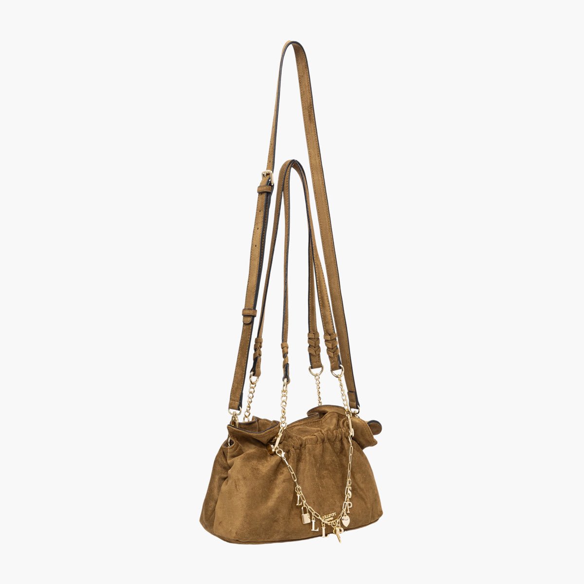 Sac porté épaule Teana S camel,doré, LOLLIPOPS