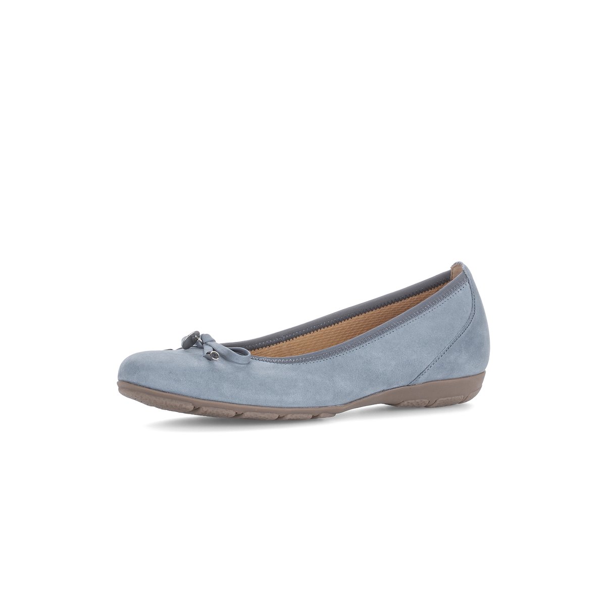 Ballerines en cuir à talon décroché bleu, GABOR