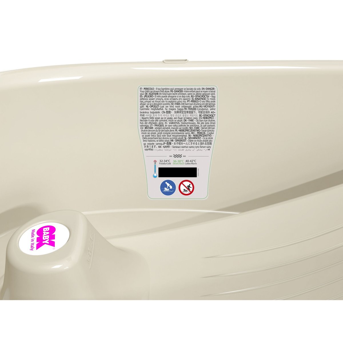 Baignoire onda baby blanc cassé beige couleur unique, OK BABY