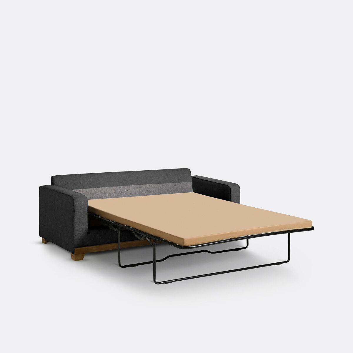 Canapé convertible polyester, 2 ou 3 places, Ajis gris anthracite, SO'HOME
