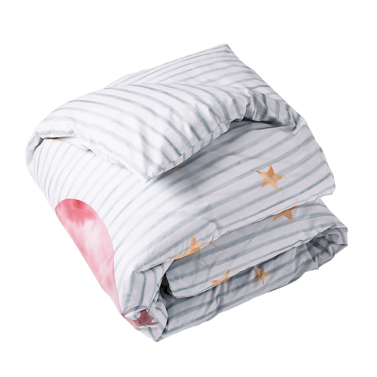 Housse de couette Gaspard - Percale de coton blanc, TRADITION DES VOSGES