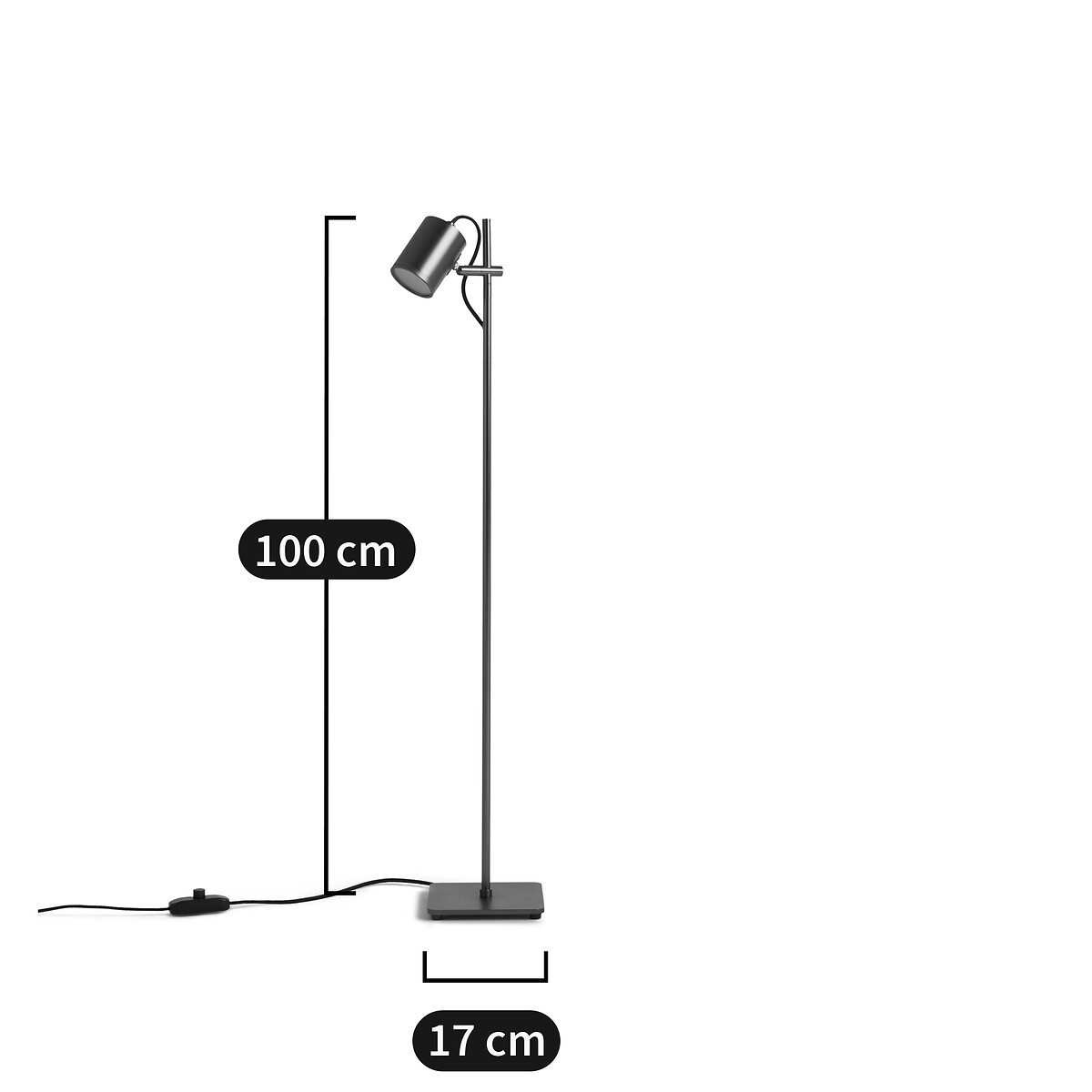 Liseuse spot orientable graphite, Girevole graphite, AM.PM