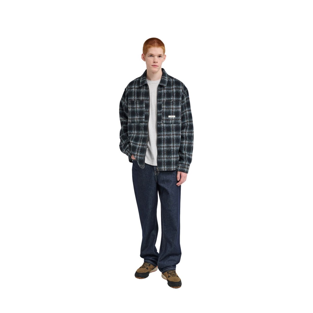 Surchemise FUZZY CHECK multi brushed plaid dark slate, ELEMENT