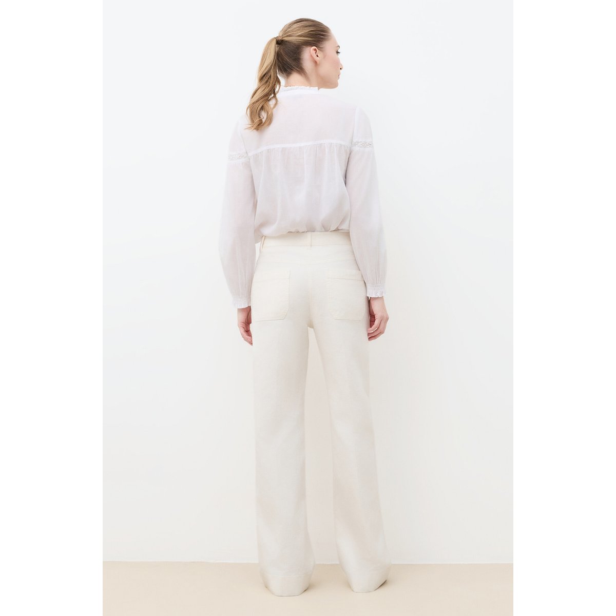 Pantalon POEME ecru, CAROLL