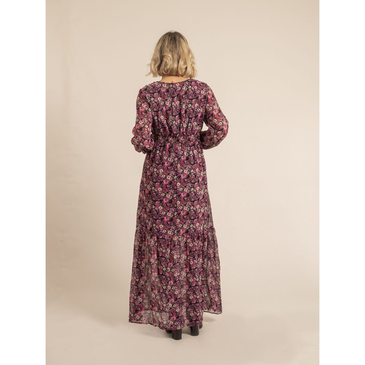 Robe Longue à Motifs Ignacia rose, DONA LISA