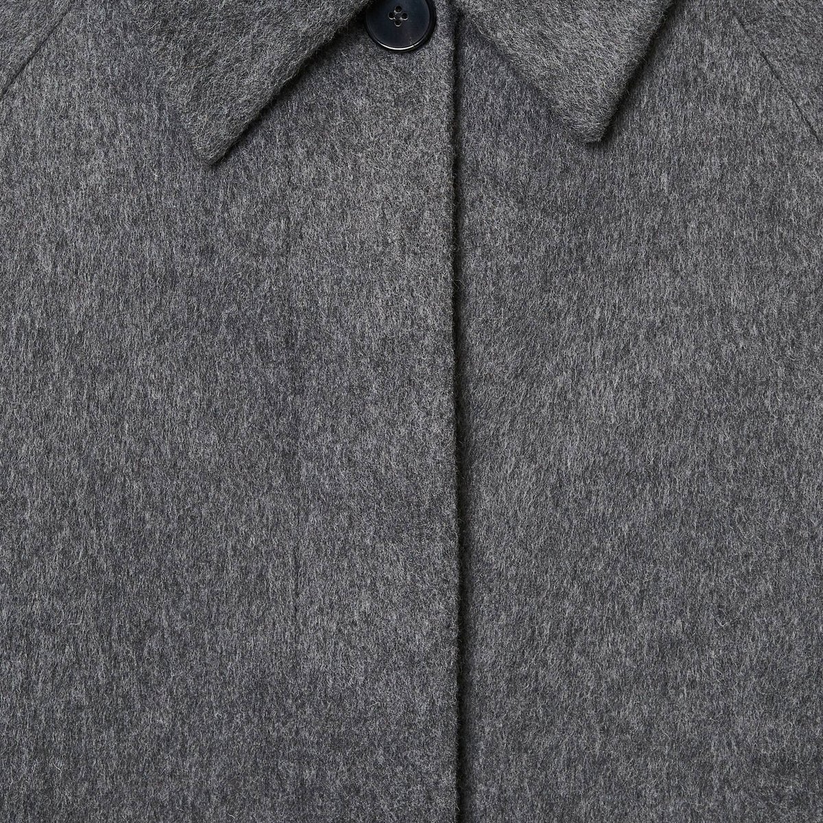 Veste courte boutonnée contenant de la laine gris fonce anthracite, MONOPRIX