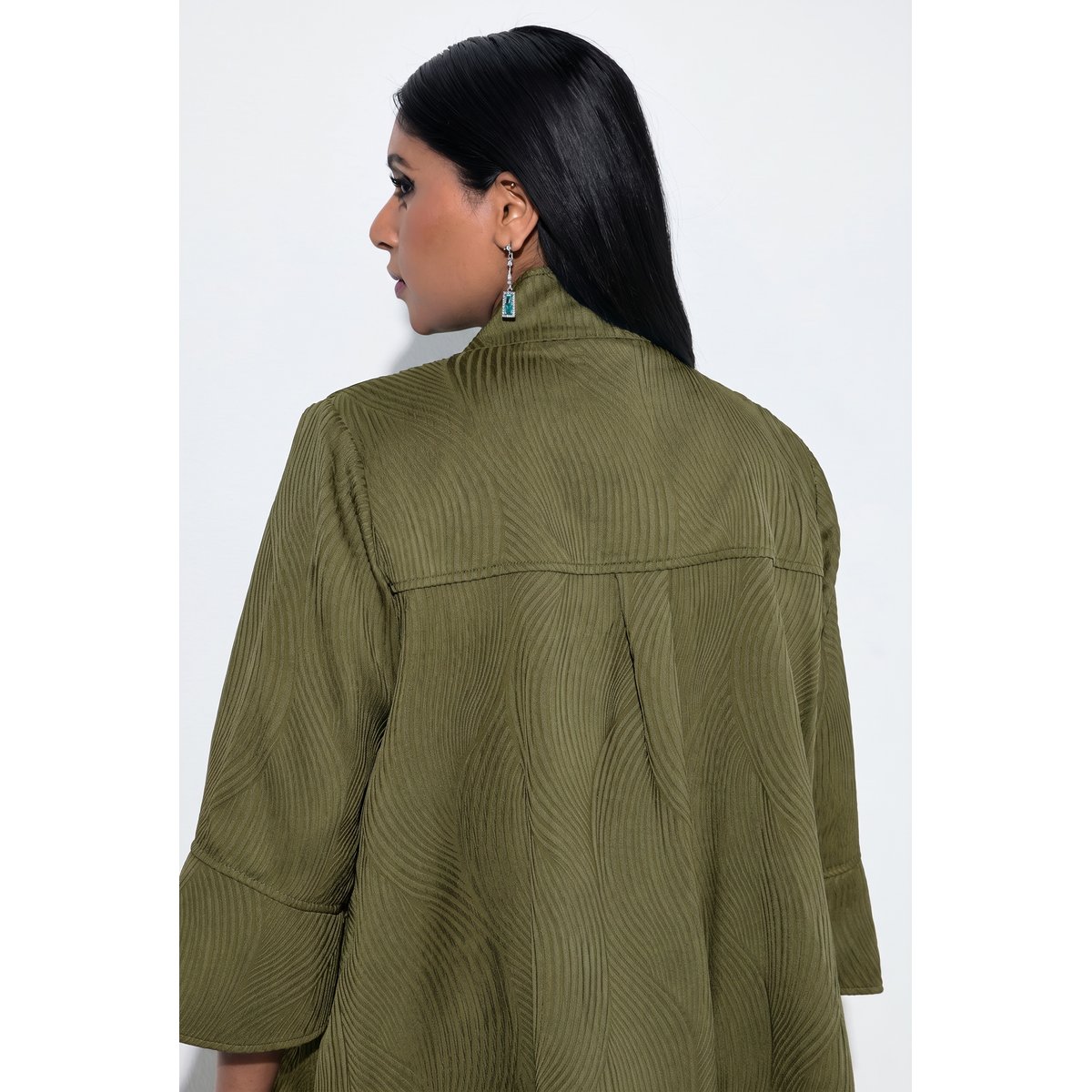 Veste motif vagues kaki foncé, ULLA POPKEN