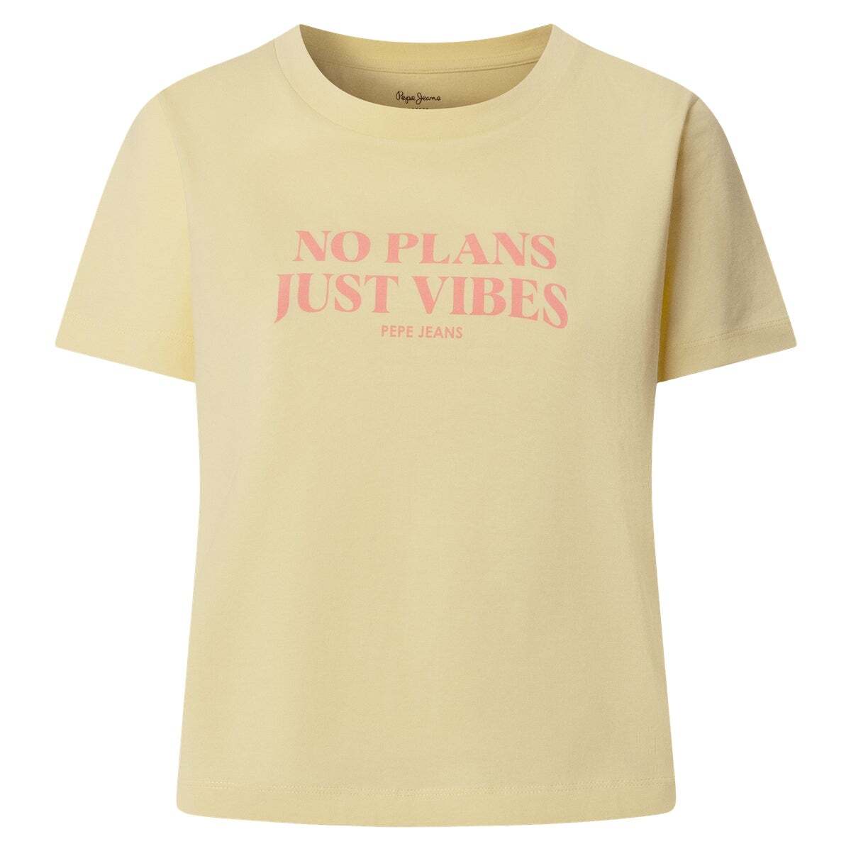 T-Shirt Avec Texte Imprimé beige vanille, PEPE JEANS
