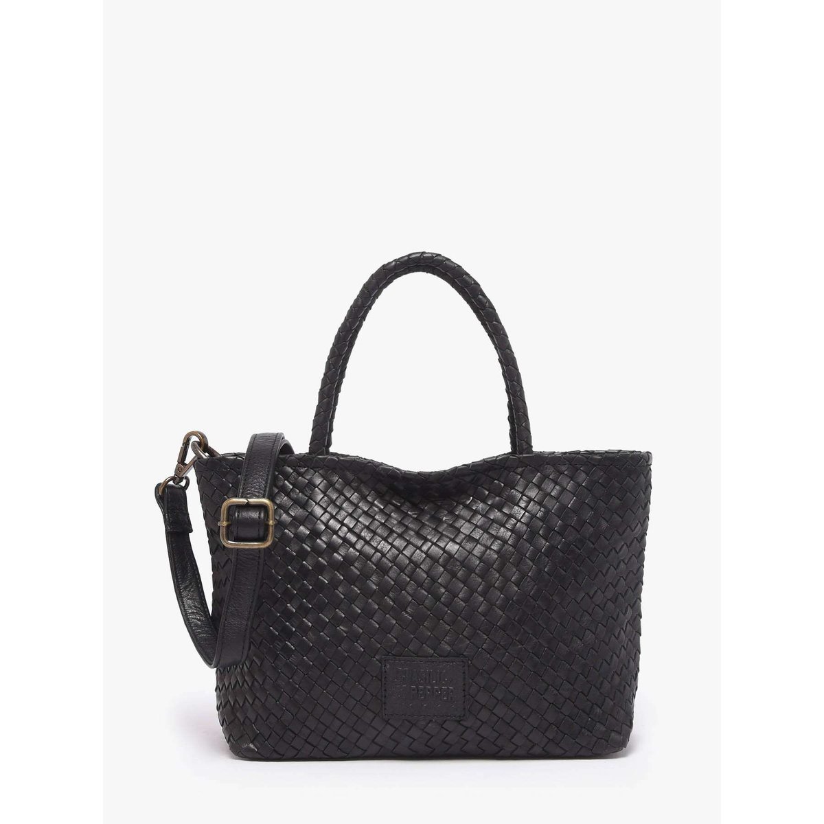 Sac bandoulière Lisbonne cuir black, BASILIC PEPPER