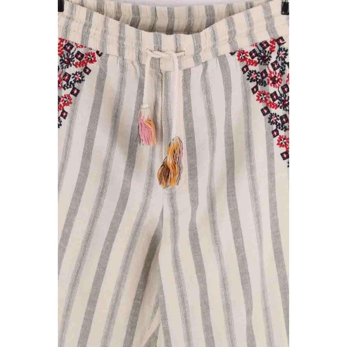 Pantalon droit - Très Bon État ecru, LEON & HARPER