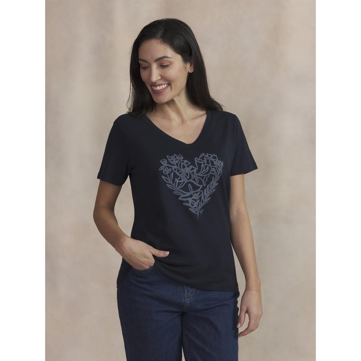 T-shirt manches courtes ISANATEE marine, TBS