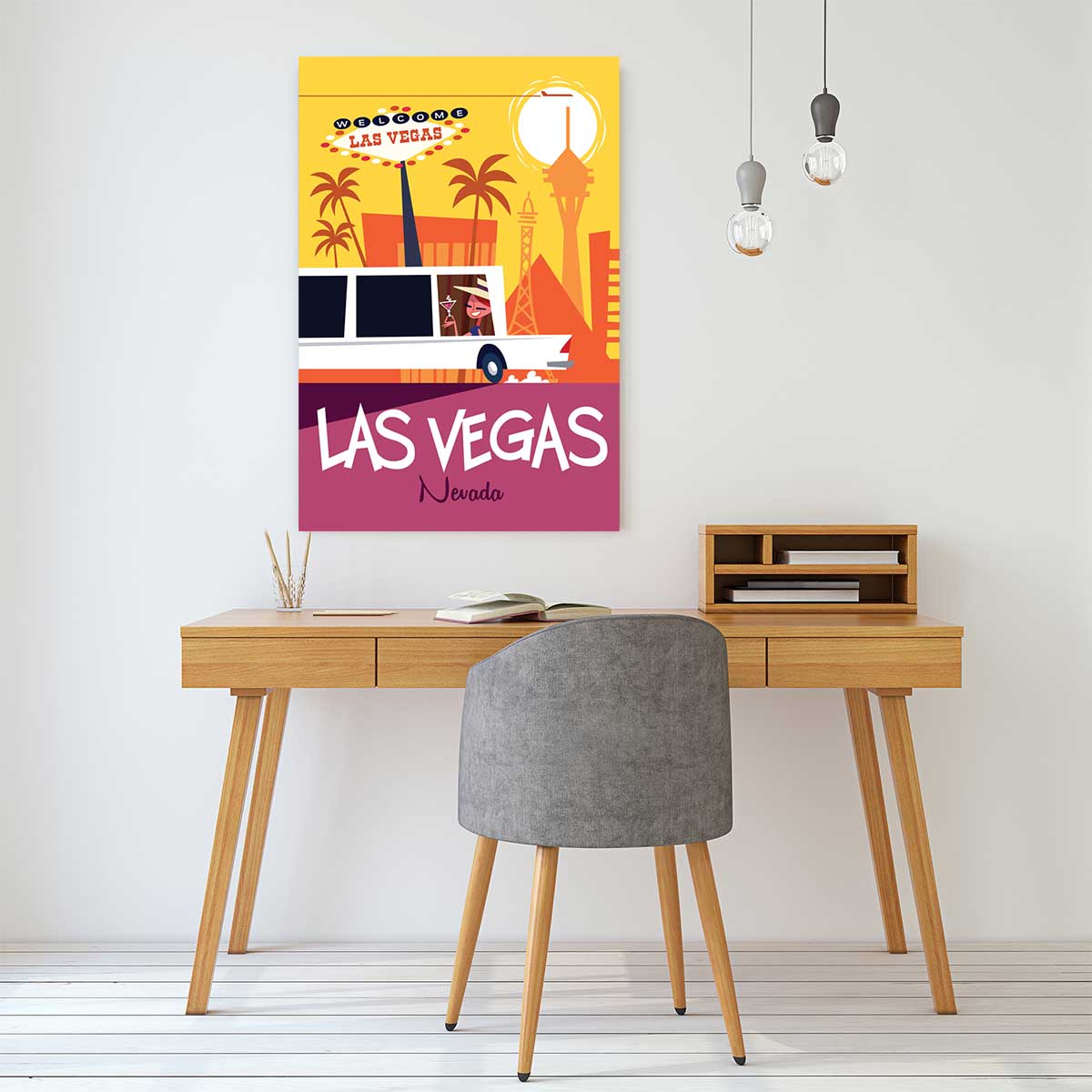 Tableau road trip à vegas tableau alu dibond, HEXOA