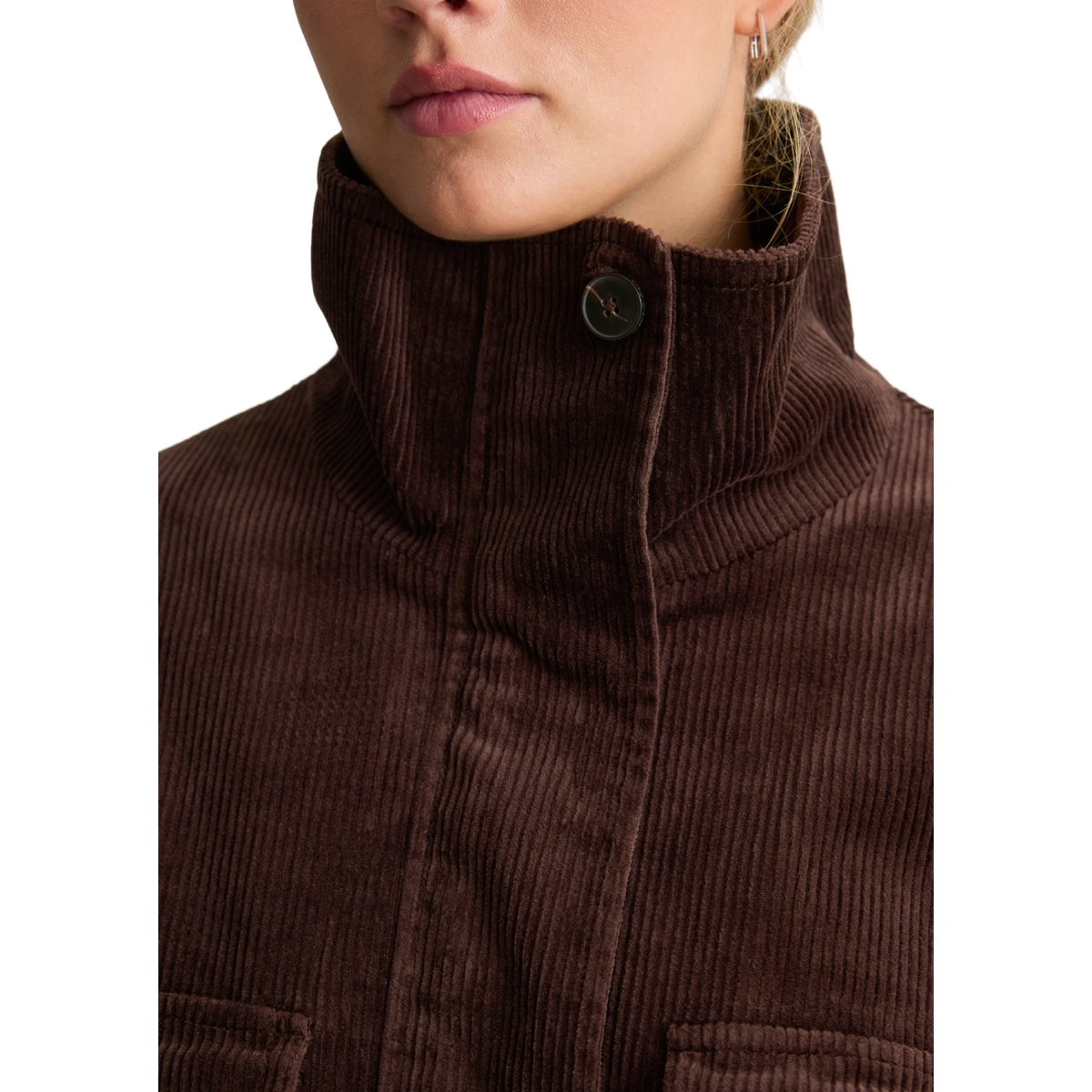 Blouson en velours côtelé coupe classique en coton bio extensible rouge, MARC O’POLO DENIM