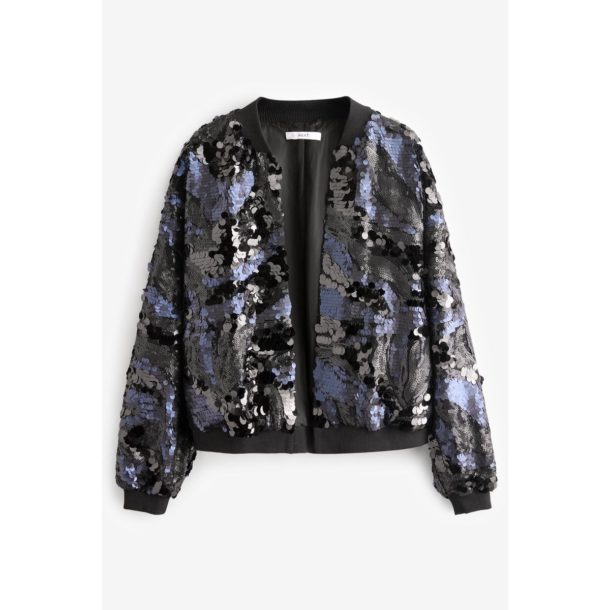 Blouson bombardier à sequins bleu foncé, NEXT