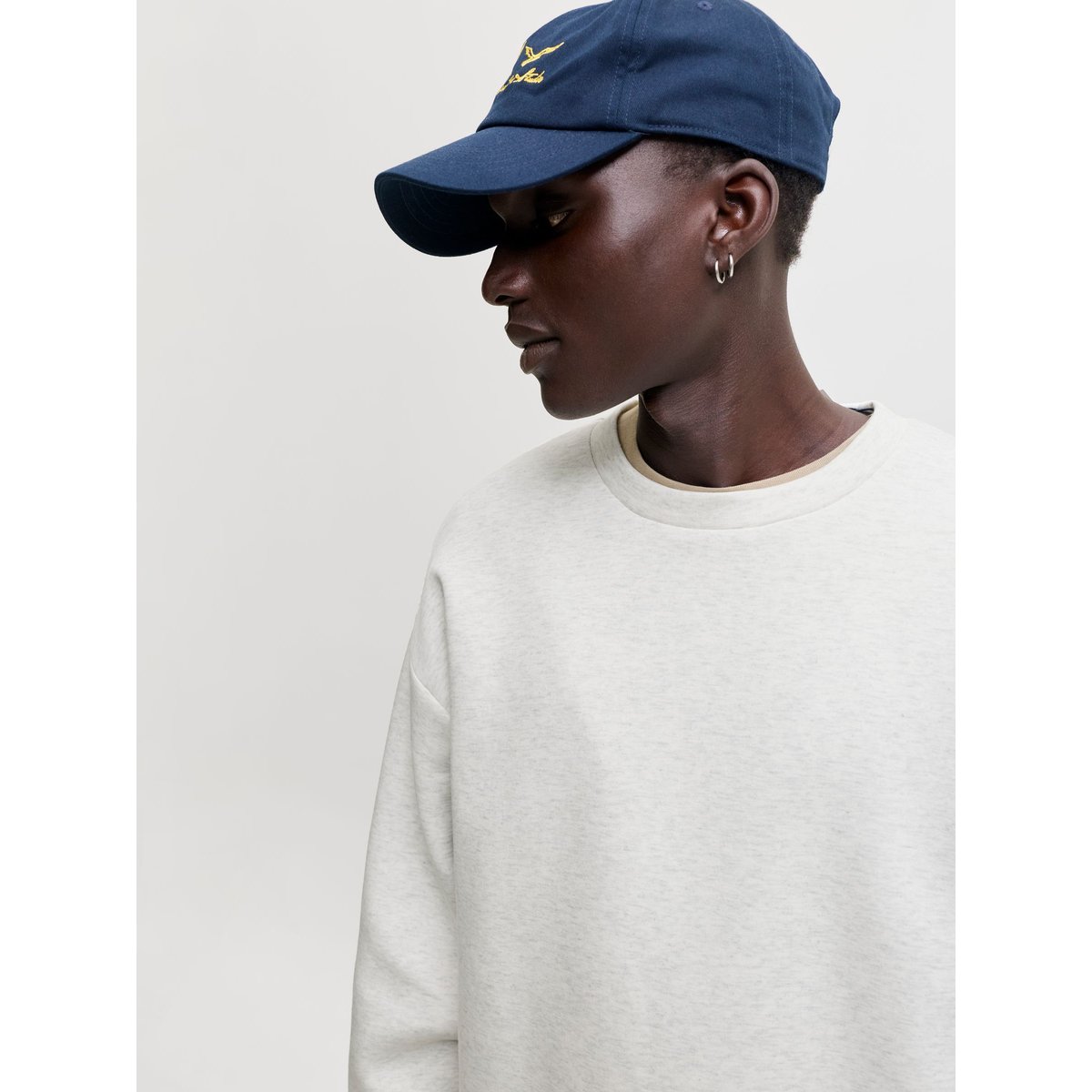Sweat-Shirt white melange, JACK & JONES