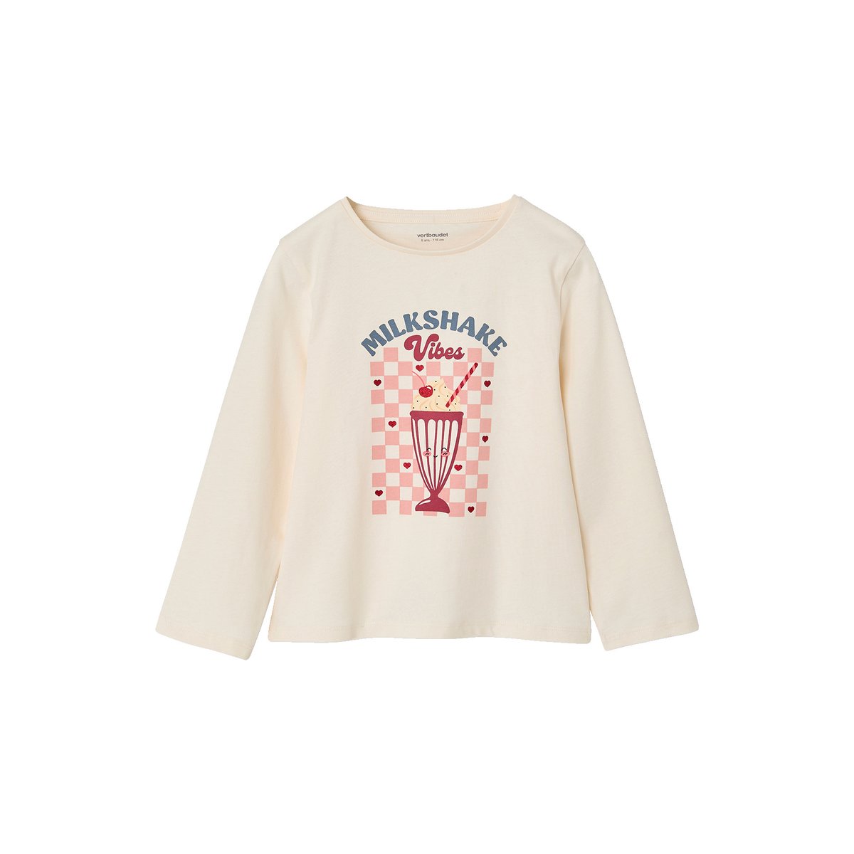 T-shirt manches longues écru, VERTBAUDET