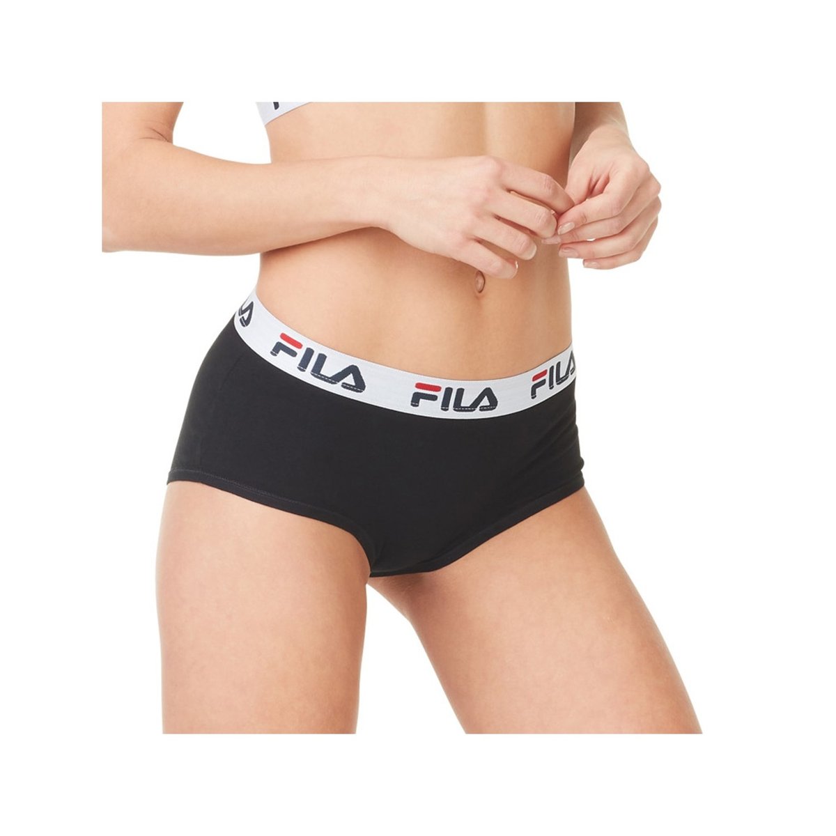 Lot De 3 Shorty Coton Fu6044 noir/gris/blanc, FILA