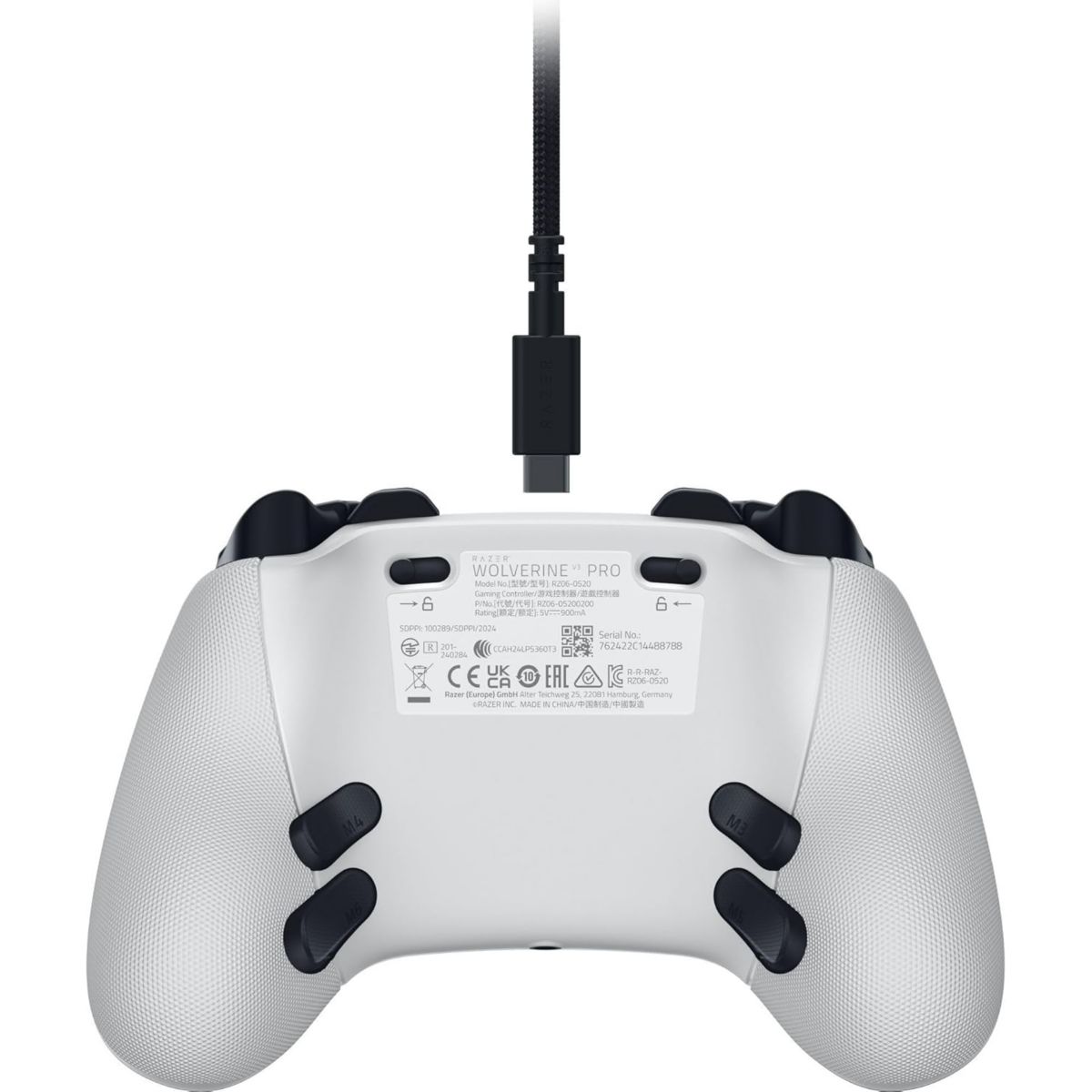 Manette Wolverine V3 Pro Blanche couleur unique, RAZER