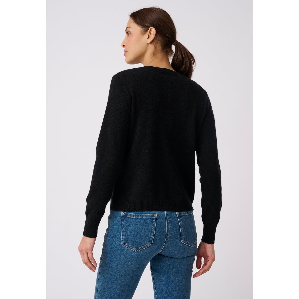 Cardigan pur cachemire noir, DAMART
