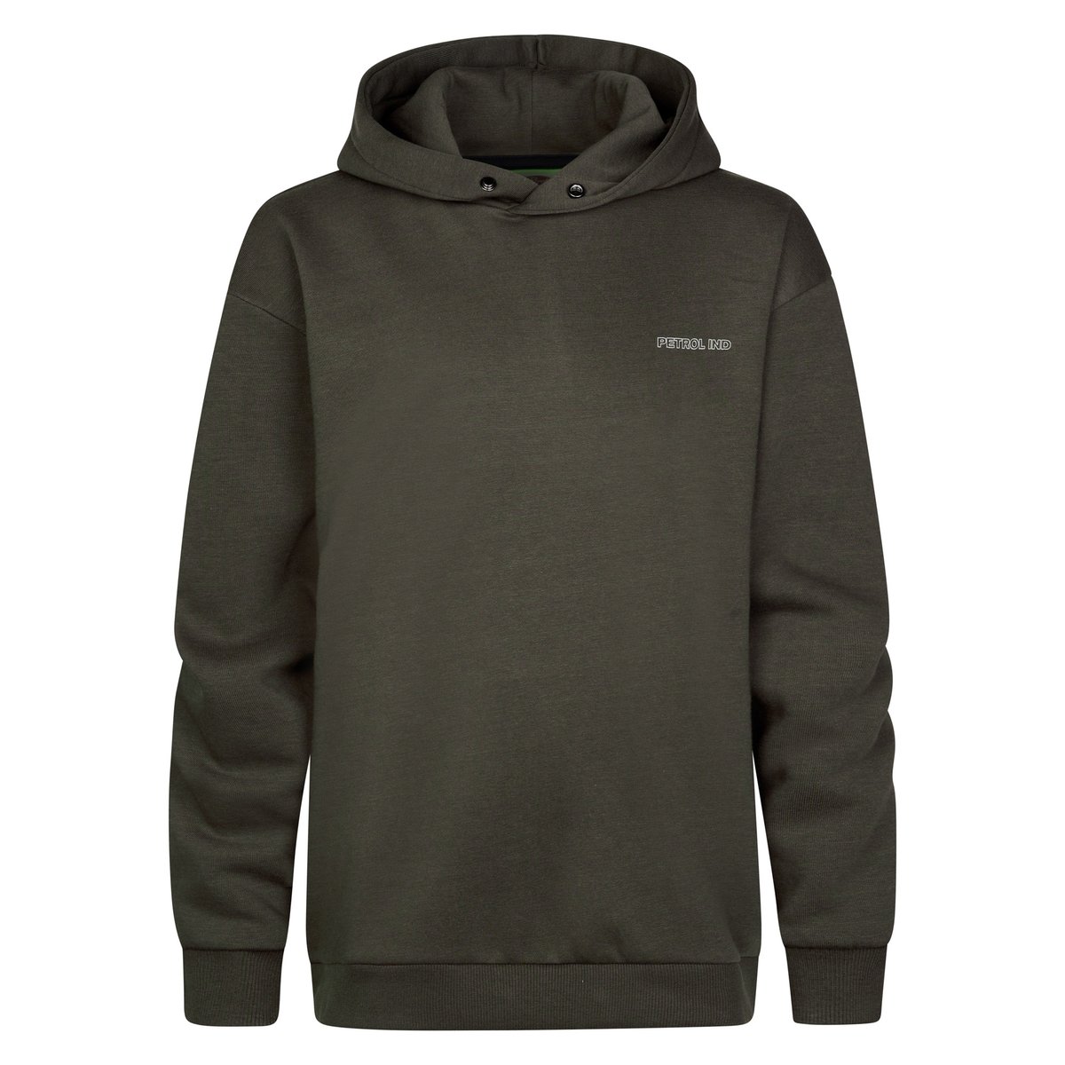 Sweat à capuche décontracté à motif gris gris beluga, PETROL INDUSTRIES