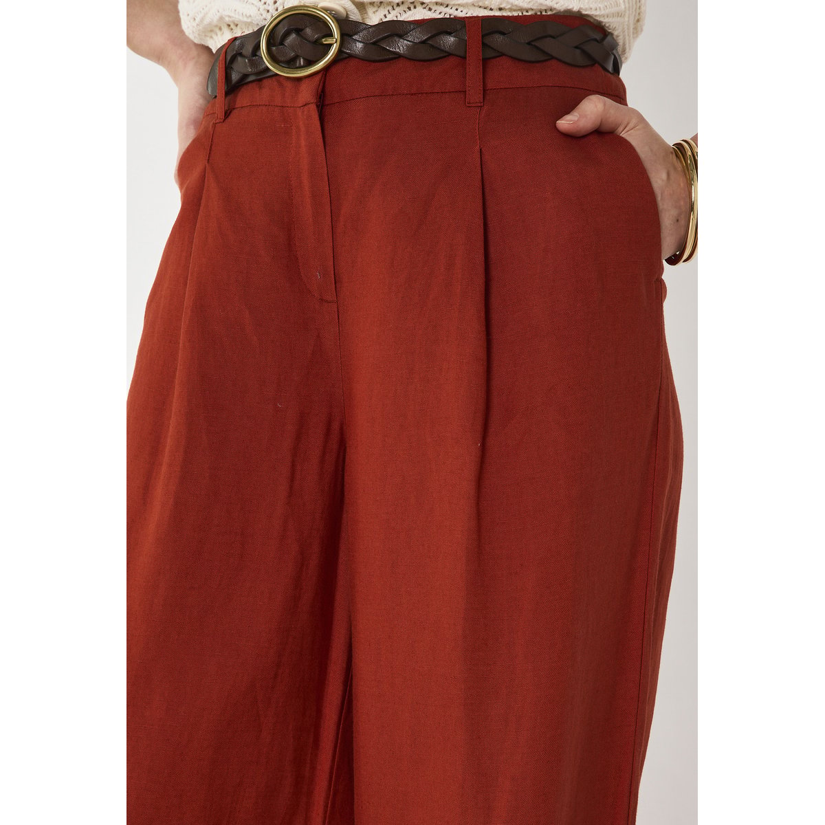 Pantalon large FLAUBERT terracotta, Maison 123