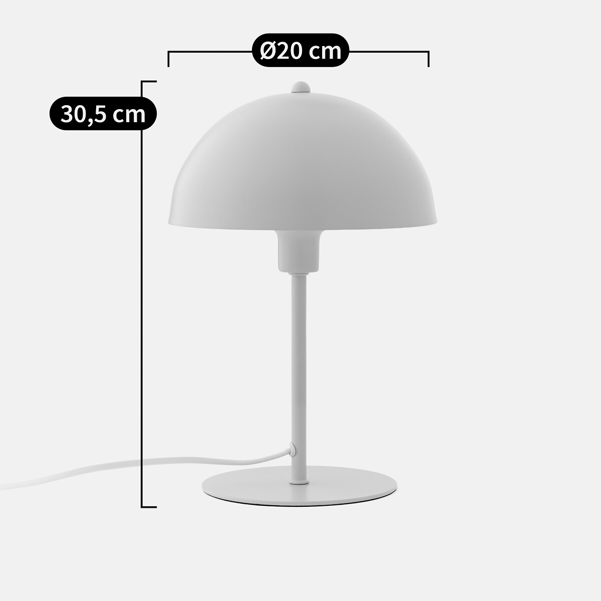 Lampe à poser, forme champignon en métal fer, Capi bleu ciel, LA REDOUTE INTERIEURS