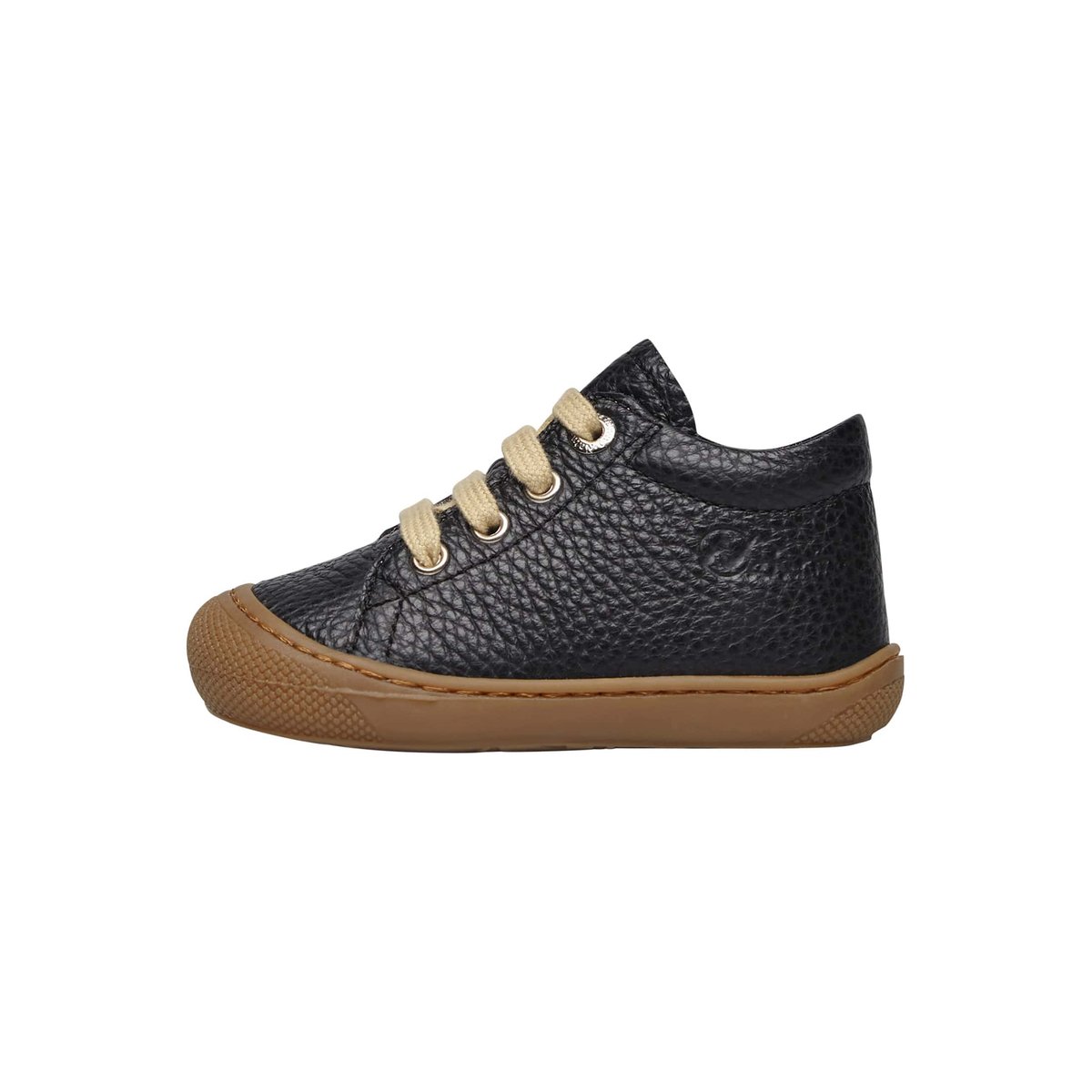 Chaussures Premiers Pas En Cuir Cocoon noir, NATURINO
