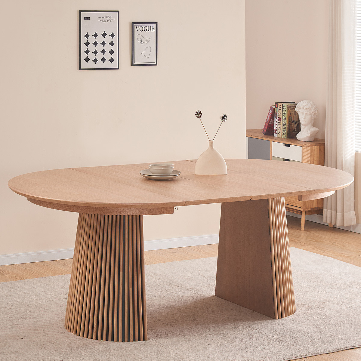 Table à manger extensible en bois 4 à 8 personnes - ADA bois, HOMIFAB