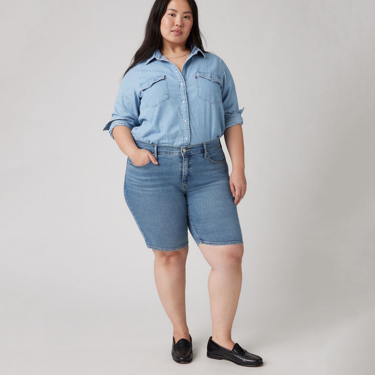 Bermuda galbant bleu - camp denim short plus, LEVI'S