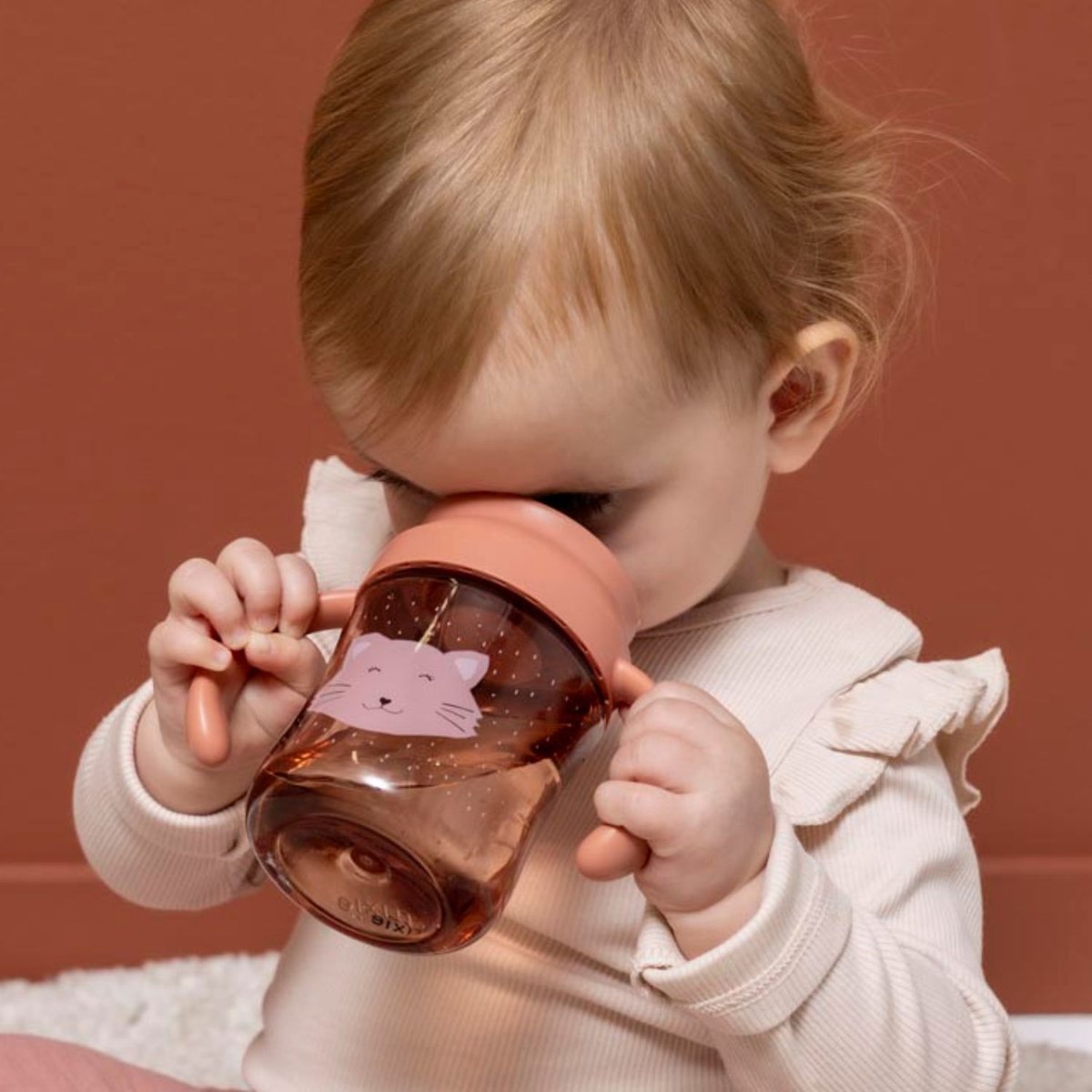Tasse d'apprentissage avec poignées rose, noir, TRIXIE