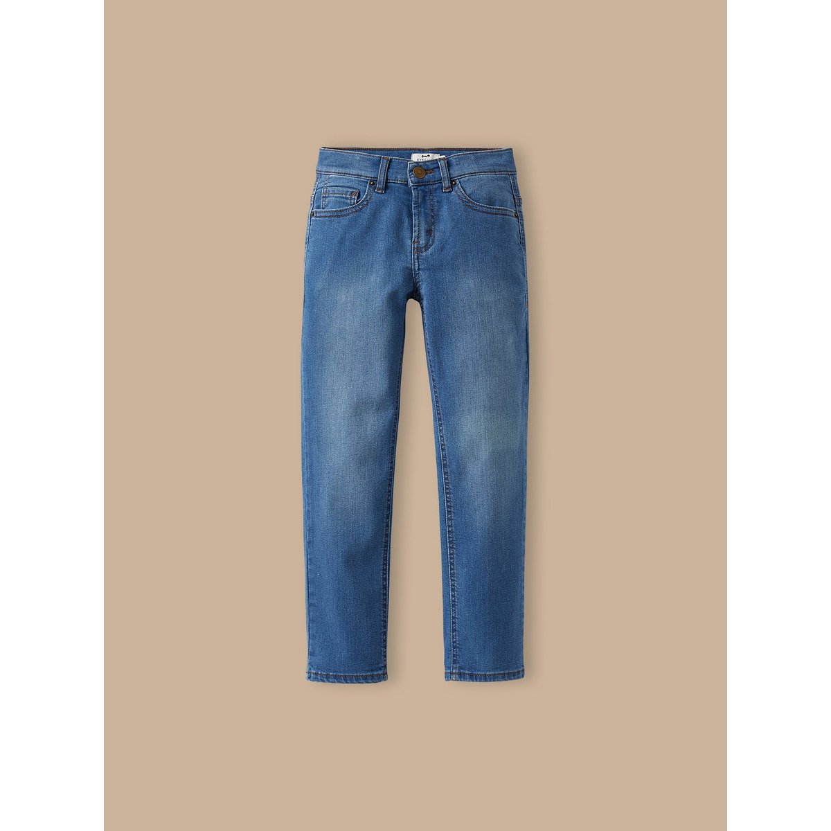Jean droit bleu moyen uni, CYRILLUS