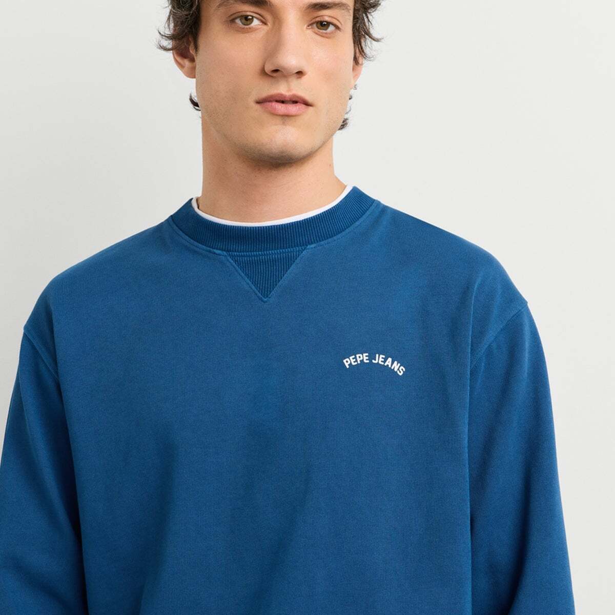 Sweat-Shirt À Col Rond Coupe Casual encre bleue, PEPE JEANS