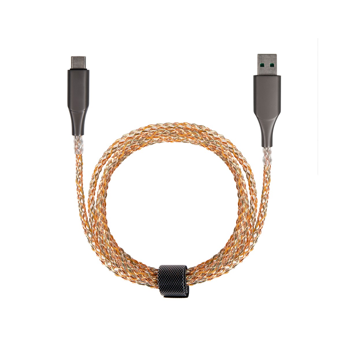 Câble lumineux USB Type C fast charge noir, LIVOO