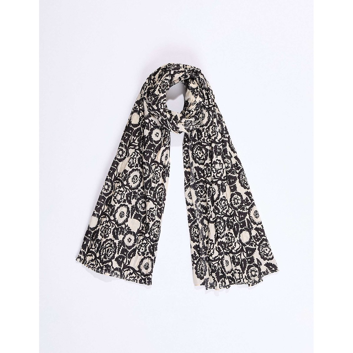 Etole imprimée en voile de coton bio SARA noir lalagola, LA FIANCÉE