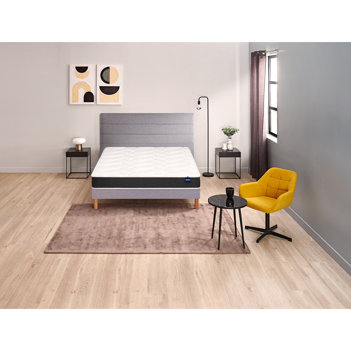 Matelas mousse HR Essential BULTEX® 20 cm blanc/gris fumé, BULTEX