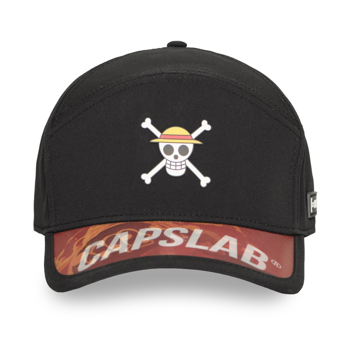 Casquette 6 panels One Piece noir/blanc/orange/rouge, CAPSLAB