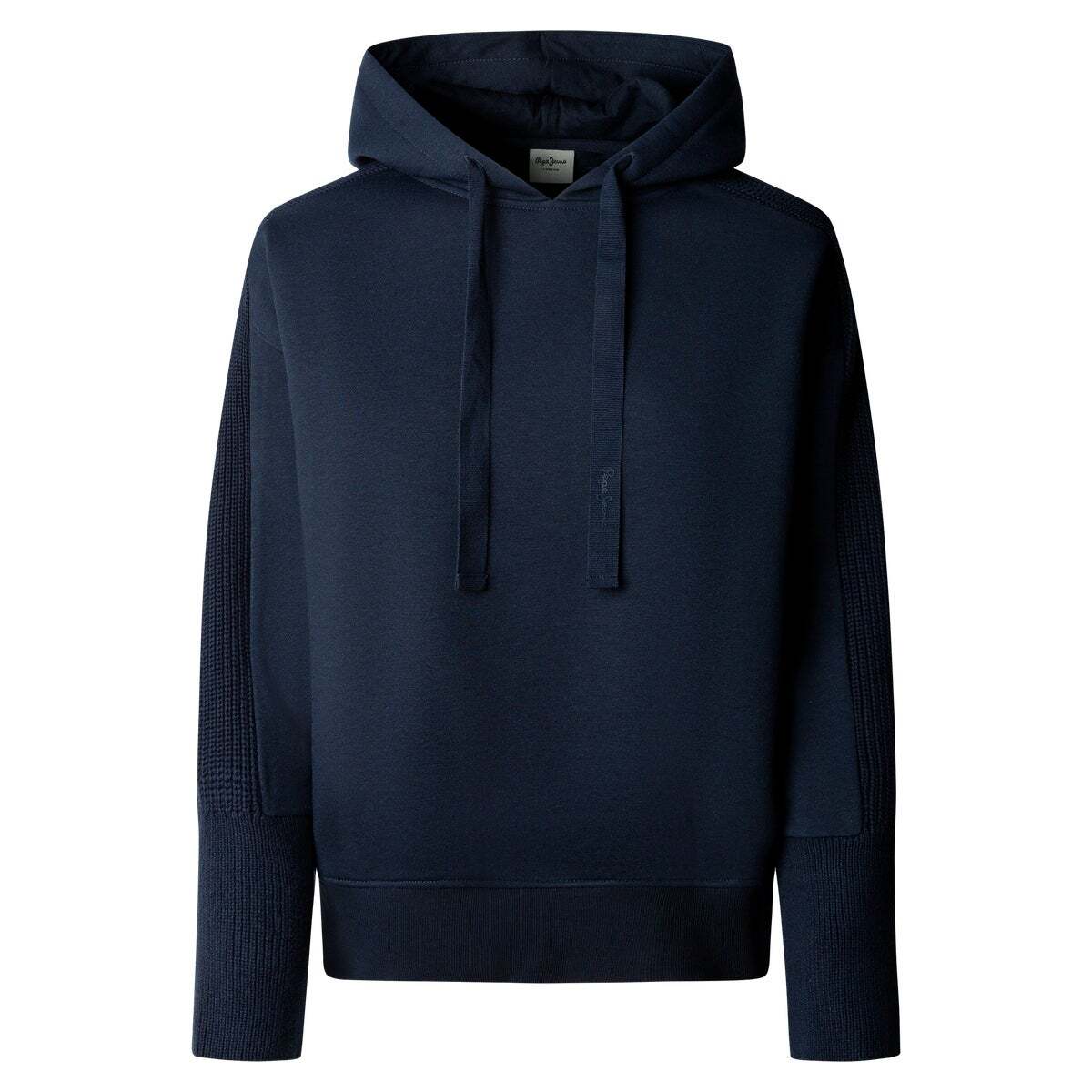 Sweat À Capuche Manches En Maille bleu dulwich, PEPE JEANS