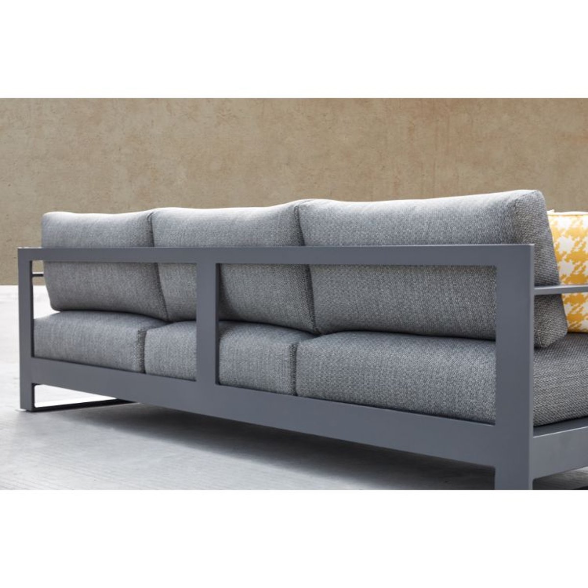 Canapé 3 places en aluminium, IRIS gris anthracite, AU JARDIN DE CHLOÉ