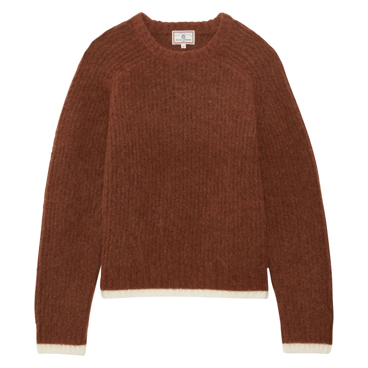 Pull Elton en maille mohair marron, INES DE LA FRESSANGE PARIS