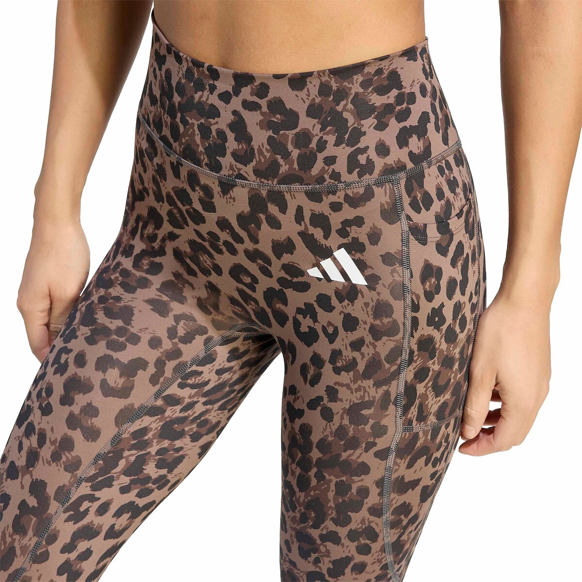Legging de sport imprimé imprimé léopard, adidas Performance