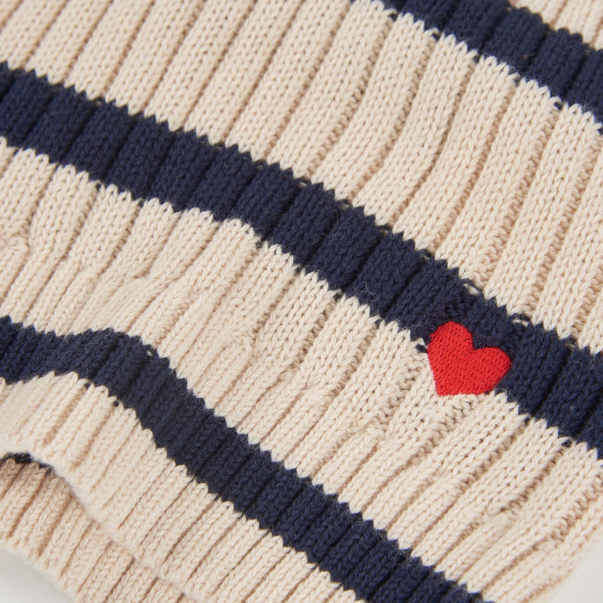 Pull sans manches fille avec coeur brodé blanc, BOBOLI