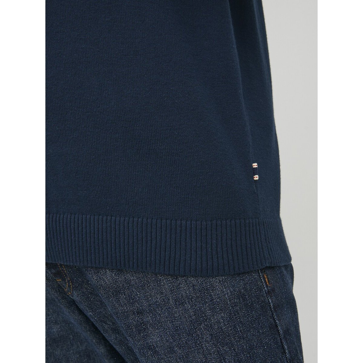 Pullover mit rundem Ausschnitt, Feinstrick marine, JACK & JONES